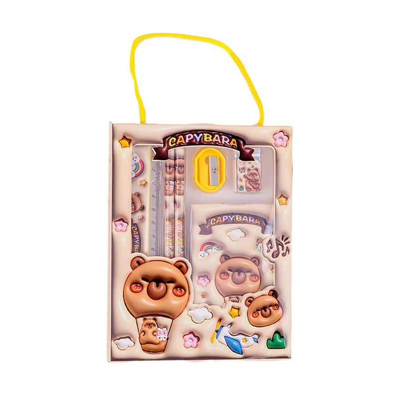 Xiaomeng Cute Cartoon Stationery Set, Elementary School Student School Supplies, Children's Kindergarten Gift, Portable Stationery Gift Box